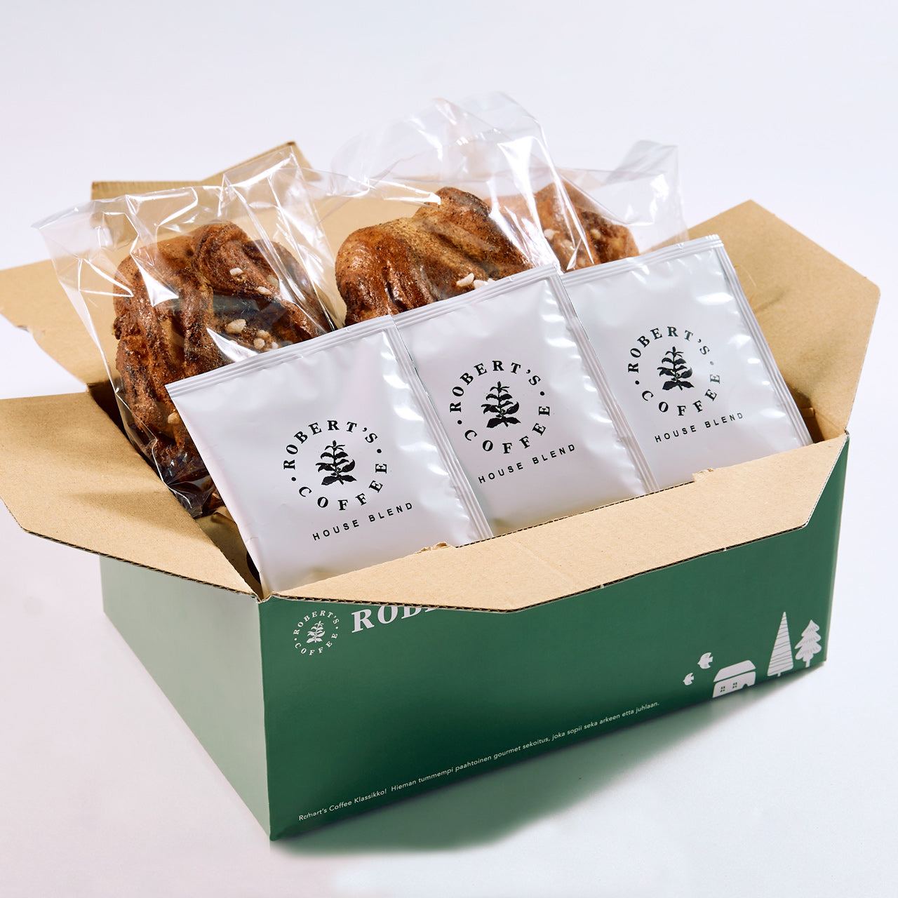 フィンランド流シナモンロール3個&ワンドリップコーヒー3個セット(5営業日以内で発送)